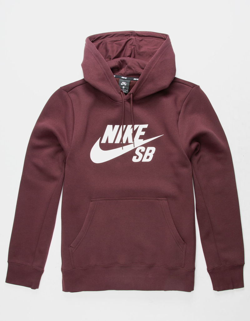 NIKE SB Icon Burgundy Mens Hoodie image number 0