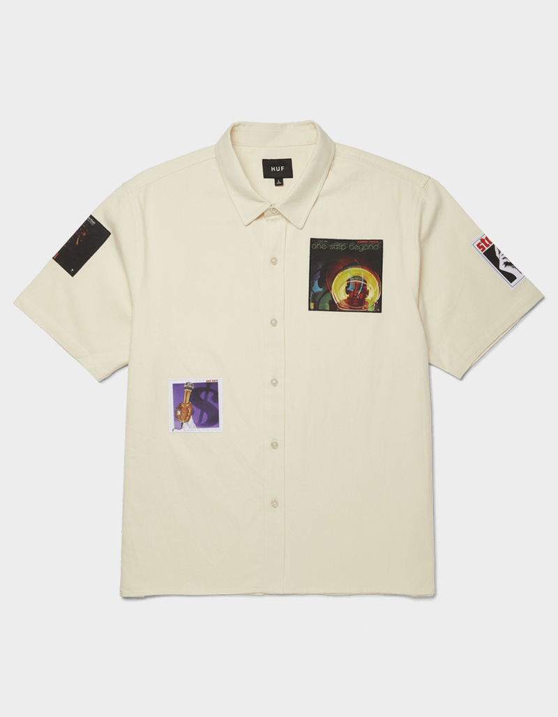HUF x Stax Patches Mens Button Up Shirt  image number 0