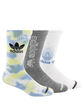ADIDAS 3 Pack Originals Colorwash Mens Crew Socks image number 2