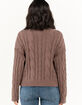 RSQ Womens Chenille Cable V Neck Sweater image number 3