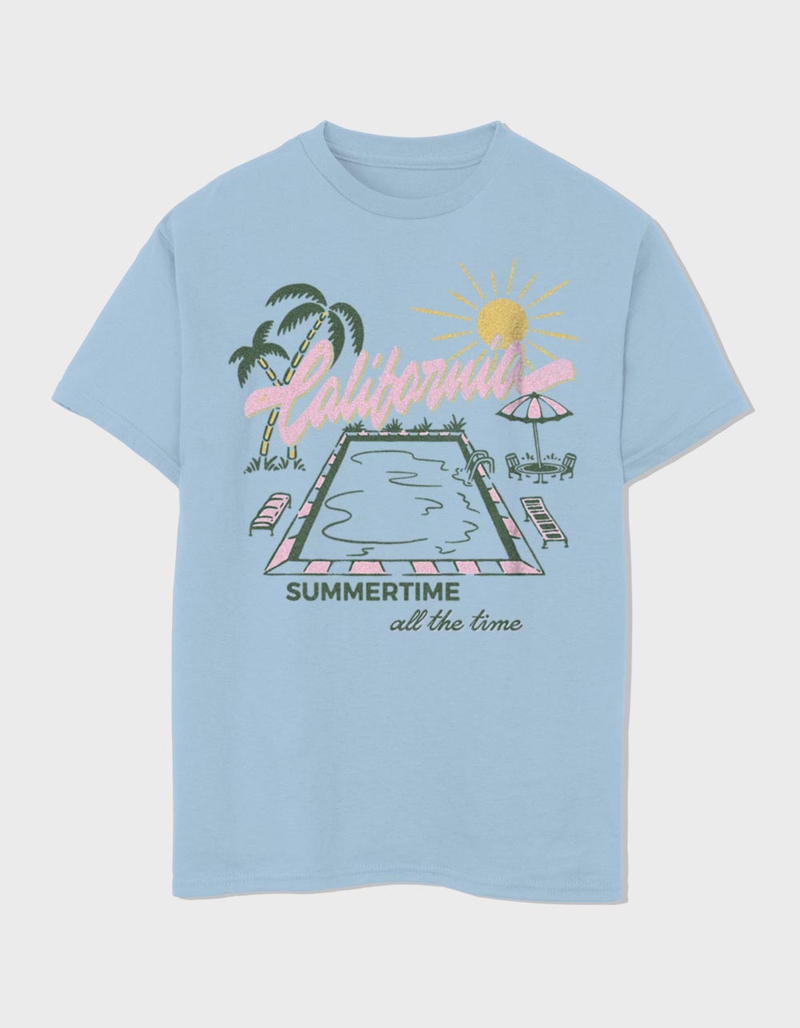CALIFORNIA Summertime Pool Day Unisex Kids Tee image number 0