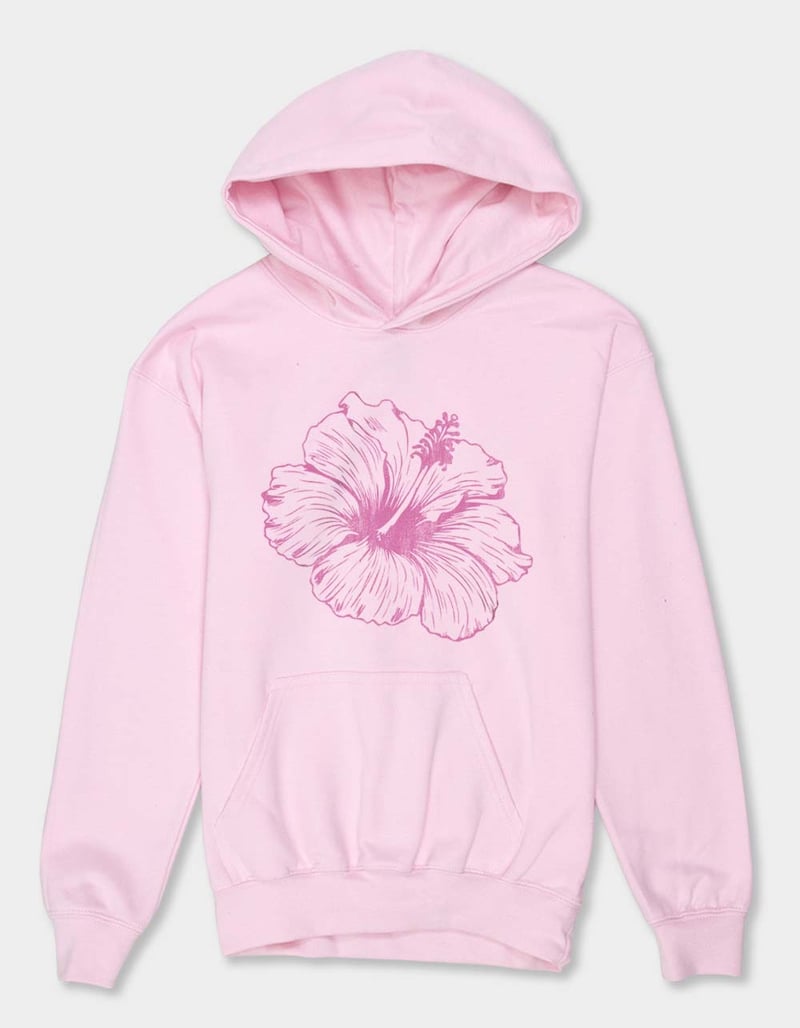 HIBISCUS Outline Unisex Kids Hoodie image number 0
