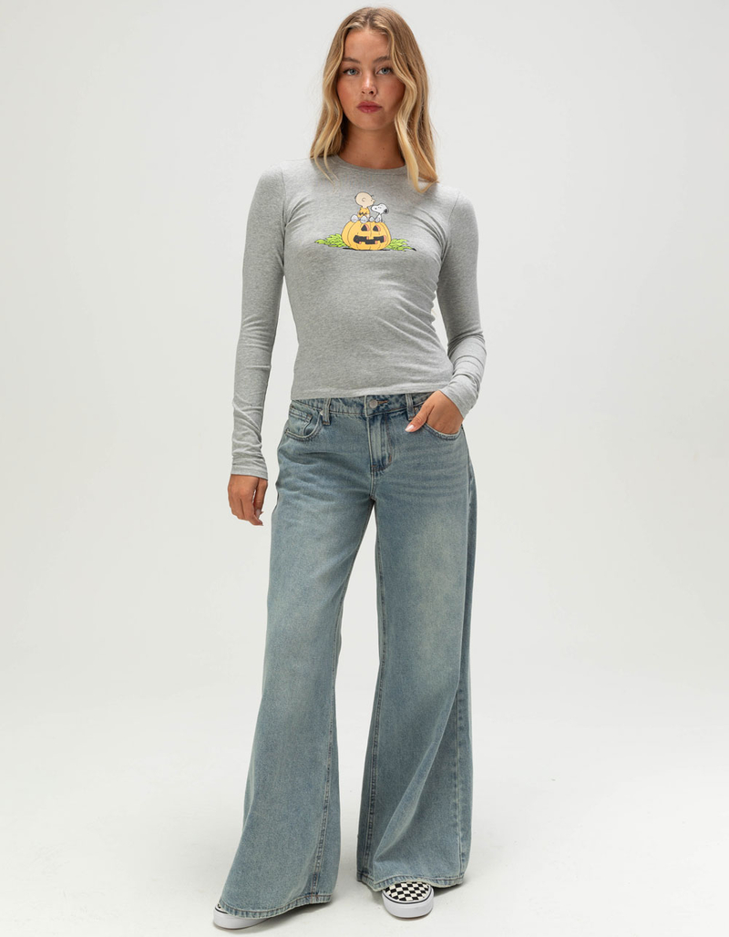 RSQ x Peanuts Womens Long Sleeve Baby Tee image number 1