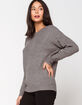 WOVEN HEART Open Tear Drop Back Charcoal Womens Sweater image number 2