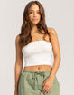 FULL TILT Ribbed Ribbon Womens Tube Top image number 1