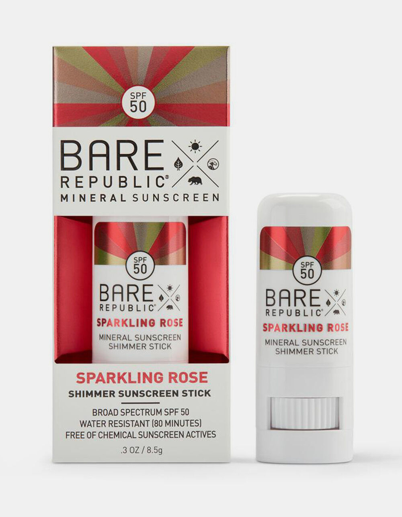 BARE REPUBLIC SPF 50 Sparkling Rose Shimmer Sunscreen Stick image number 0