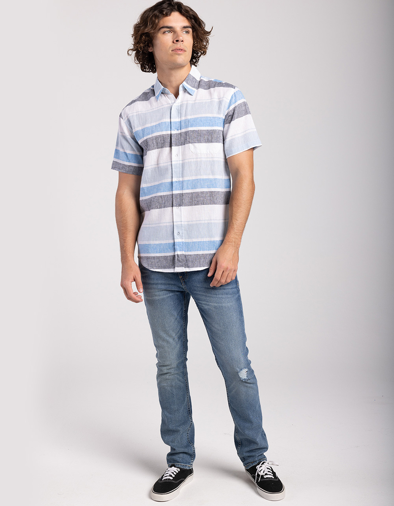 RSQ Mens Multi Stripe Button Up Shirt image number 4