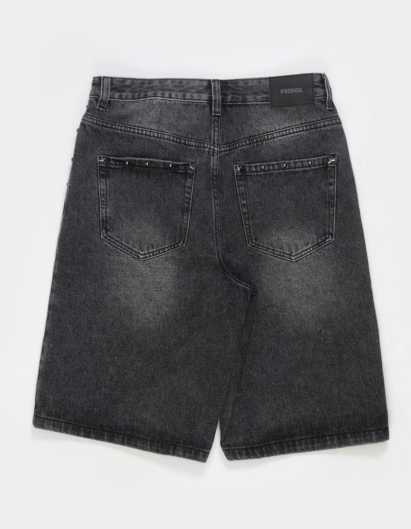 RSQ Mens Baggy Studded Jorts image number 1