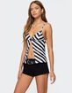 EDIKTED Nix Striped Split Front Top image number 3