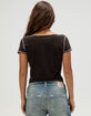 TRUE RELIGION Vintage Buddha Womens Boat Neck Tee image number 4