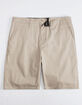 BLUE CROWN Classic Khaki Mens Chino Shorts image number 1