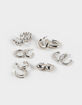 FULL TILT 6 Pack Bubble Textured Hoop Earrings image number 1