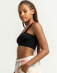 FULL TILT Thick Strap Black Bandeau Bralette image number 2