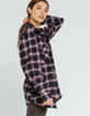 RSQ Plaid Womens Navy & Red Flannel Shirt image number 2