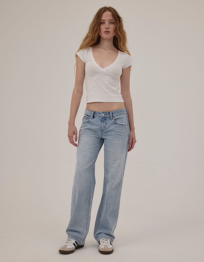 RSQ Womens Low Rise Loose Straight Jeans image number 4