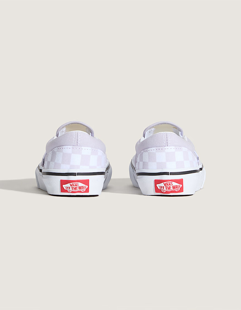 VANS Checkerboard Girls Classic Slip-On Shoes image number 4
