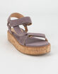 MI.IM Alison Cork Womens Lilac Platform Sandals image number 1