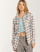 RSQ Womens Raw Edge Flannel image number 1