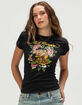ED HARDY Tiger Roses Womens Fitted Tee image number 1