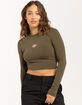 DICKIES Maple Valley Logo Womens Long Sleeve Cropped Top image number 1