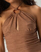 WEST OF MELROSE Hardware Sparkle Womens Halter Top image number 2