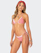 EDIKTED Zora Striped Triangle Bikini Top image number 3