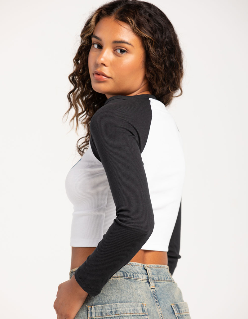ROXY Retro Roxy Womens Raglan Crop Tee image number 2