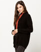 IVY & MAIN 2-Pocket Cozy Black Womens Cardigan image number 2