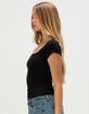 BOZZOLO Womens Square Neck Tee image number 3