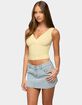 EDIKTED Beah Ribbed Knit V-Neck Top image number 2