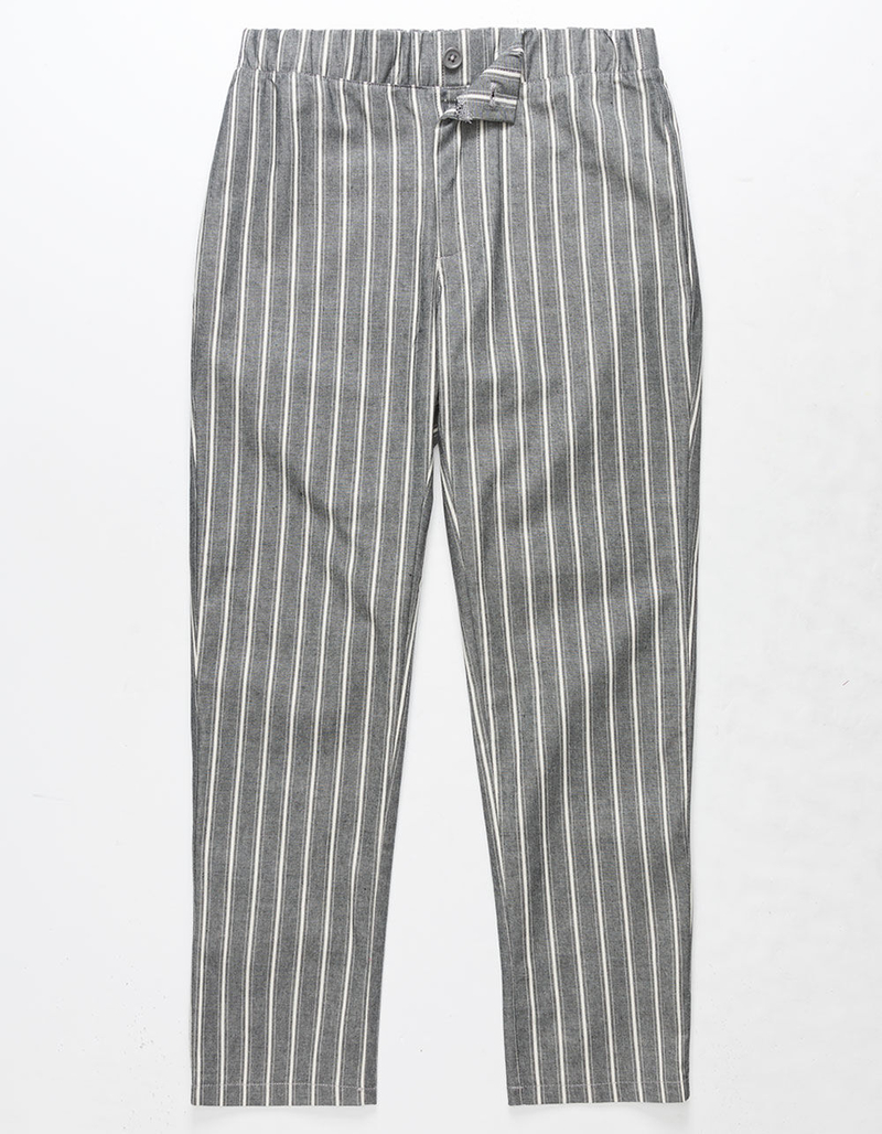 WHITE FAWN Gray Stripe Girls Crop Pants image number 0