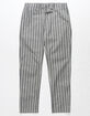 WHITE FAWN Gray Stripe Girls Crop Pants image number 1