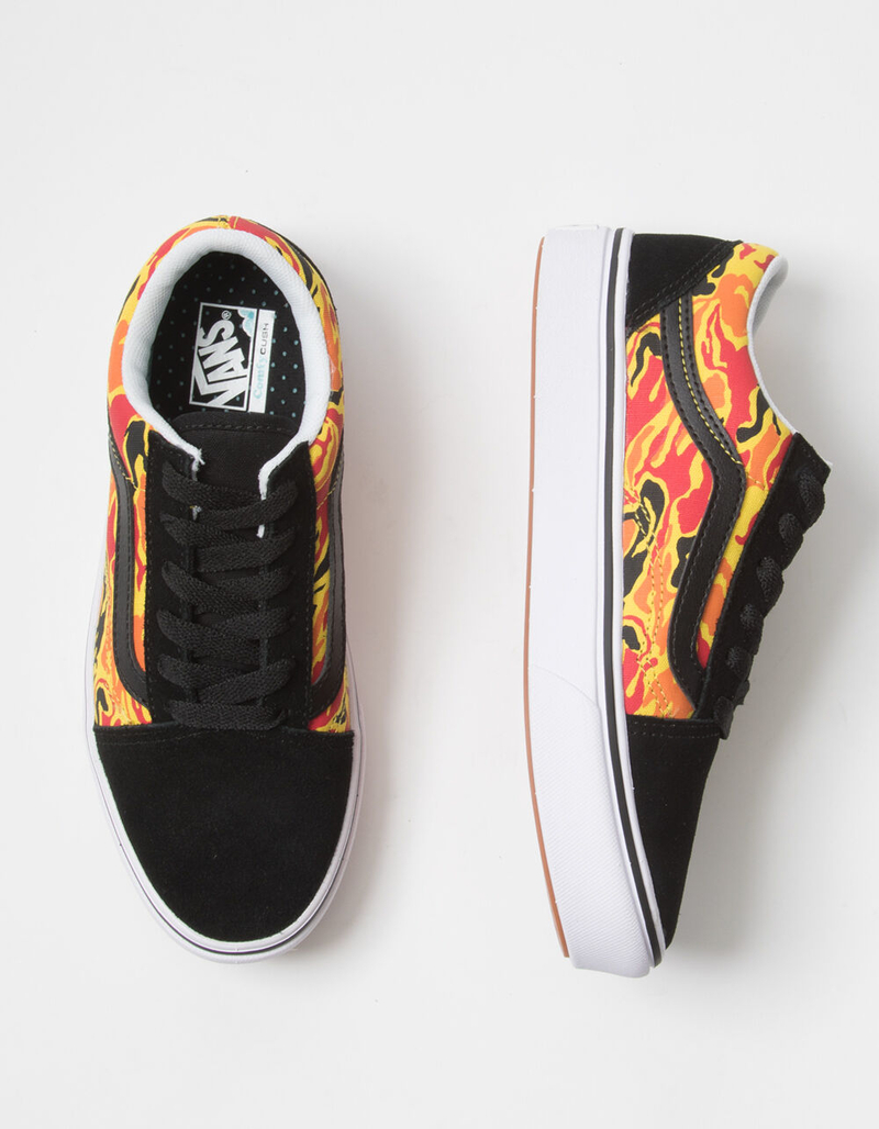 VANS Flame Camo ComfyCush Old Skool Junior Shoes image number 4