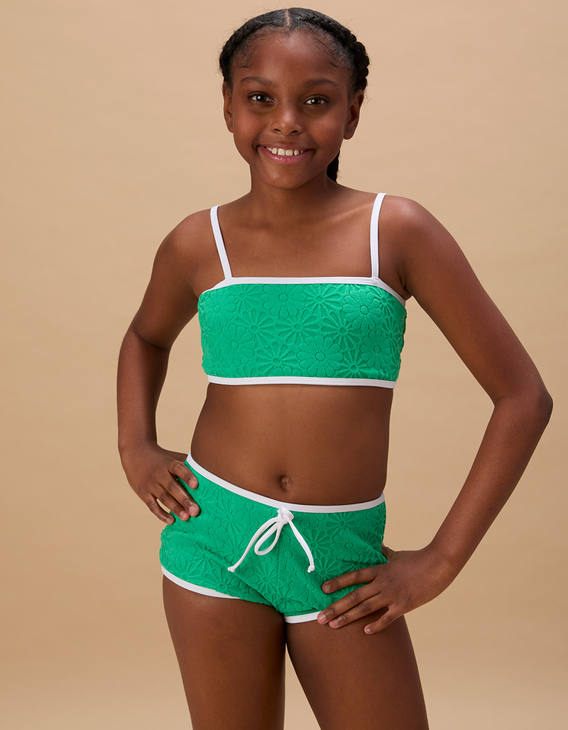 FULL TILT Texture Girls Bandeau Bikini Set image number 0