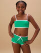 FULL TILT Texture Girls Bandeau Bikini Set image number 1