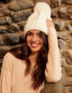 Oversized Knit Ivory Womens Pom Beanie image number 1