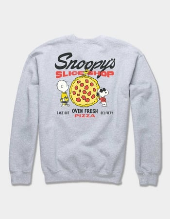 PEANUTS Snoopy's Slice Shop Unisex Crewneck Sweatshirt Alternative Image