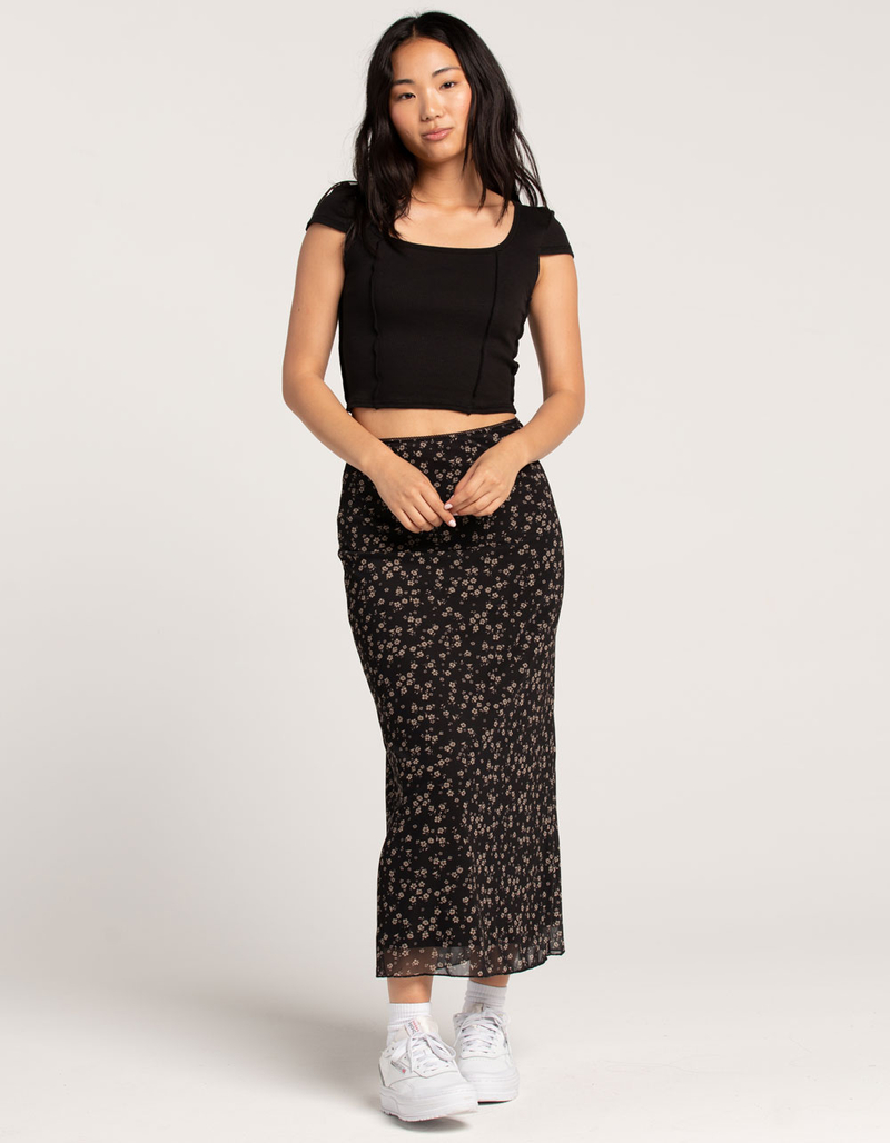 FULL TILT Square Neck Seamed Womens Tee image number 3