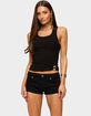EDIKTED Klyah Metal Pendant Ribbed Tank Top image number 1