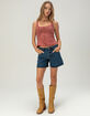 RSQ Womens Mid Rise Midi Shorts image number 1