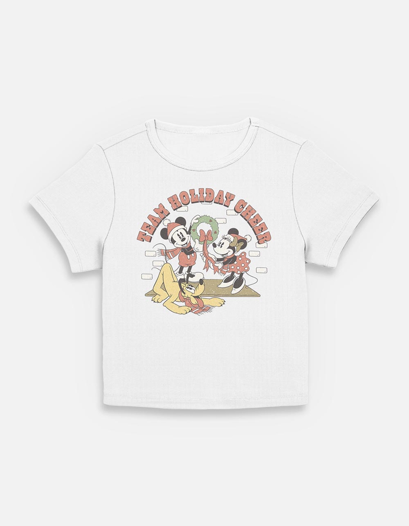 DISNEY Team Holiday Cheer Womens Baby Tee image number 0