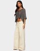 EDIKTED Grommet Tie Waist Low Rise Jeans image number 4