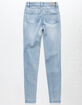 RSQ LA Super High Rise Light Wash Girls Skinny Jeans image number 5