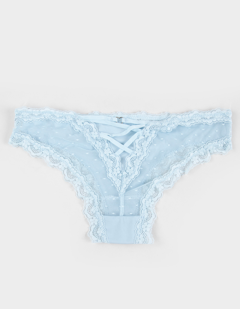 FULL TILT Polka Dot Lace Trim Bikini Panties image number 1