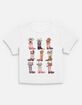 WESTERN Floral Boots  Grid Womens Baby Tee image number 1