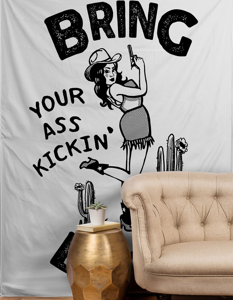 DENY DESIGNS Kicking Boots Tapestry image number 1