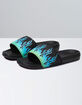 VANS Reflective La Costa Mens Green Flame Slide Sandals image number 1