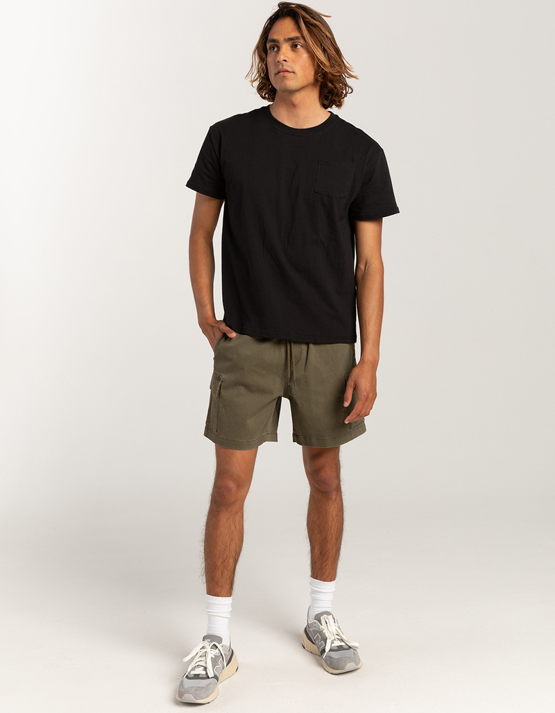 RSQ Mens Cargo Twill Pull On Shorts image number 1