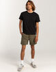 RSQ Mens Cargo Twill Pull On Shorts image number 2