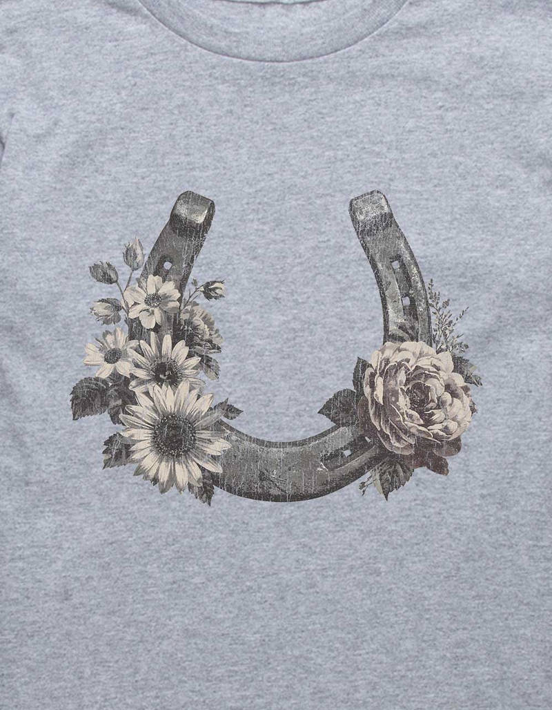 FLORAL Horseshoe Flowers Unisex Kids Tee image number 1